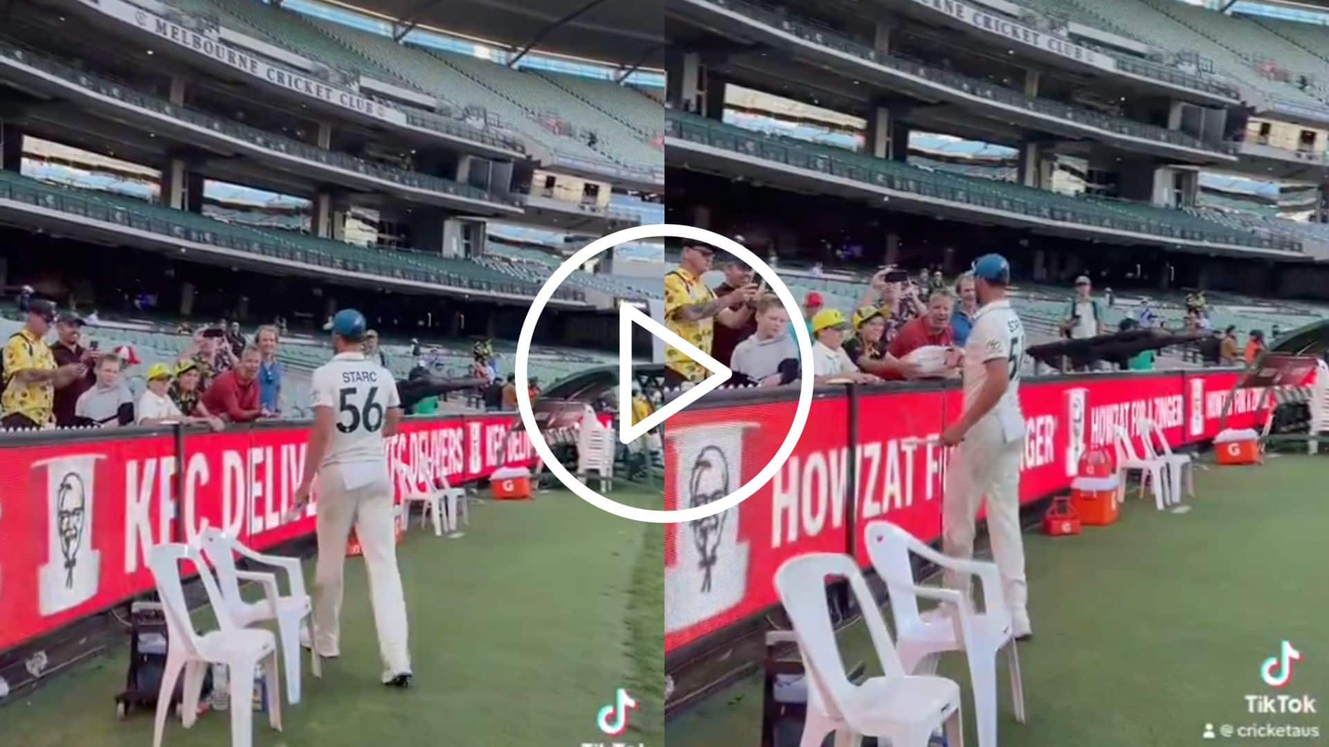 [Watch] Mitchell Starc Gifts His Boots To A Lucky Fan After Australia Thrash PAK At MCG